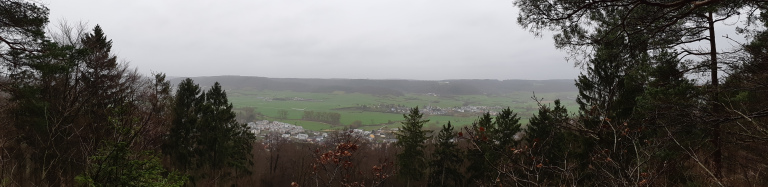 View over the valley of the river Alzette